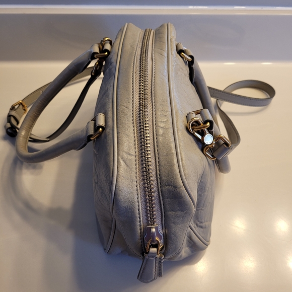 MARC By Marc Jacobs Leather Dual Zipper Shoulder / Hand Bag Gray - Picture 7 of 16